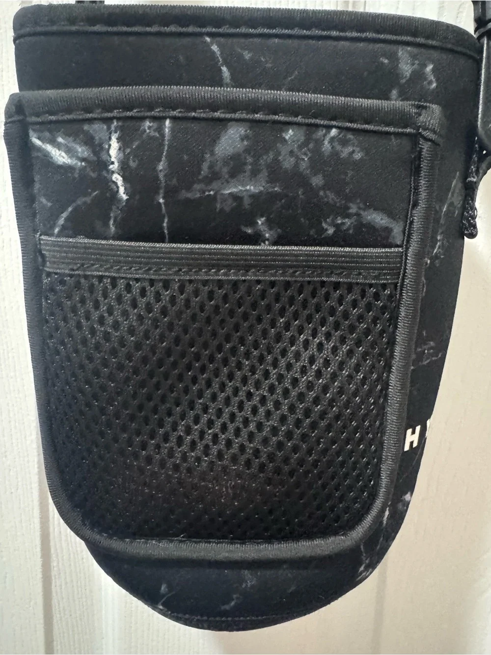 HydroJug Black Crossbody Bottle Carrier with Logo Strap